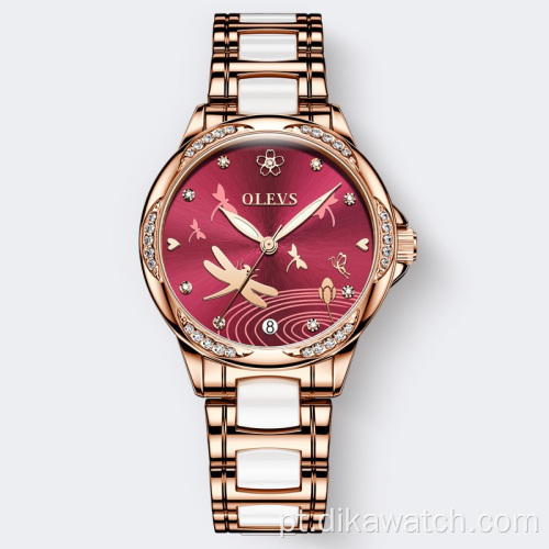 Top marca moda feminina relógios de pulso mecânicos pulseira de cerâmica de aço inoxidável de luxo estilo coreano Crazy Automatic Reloj reloj